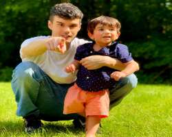 Nick is the godfather to a boy named Easton.